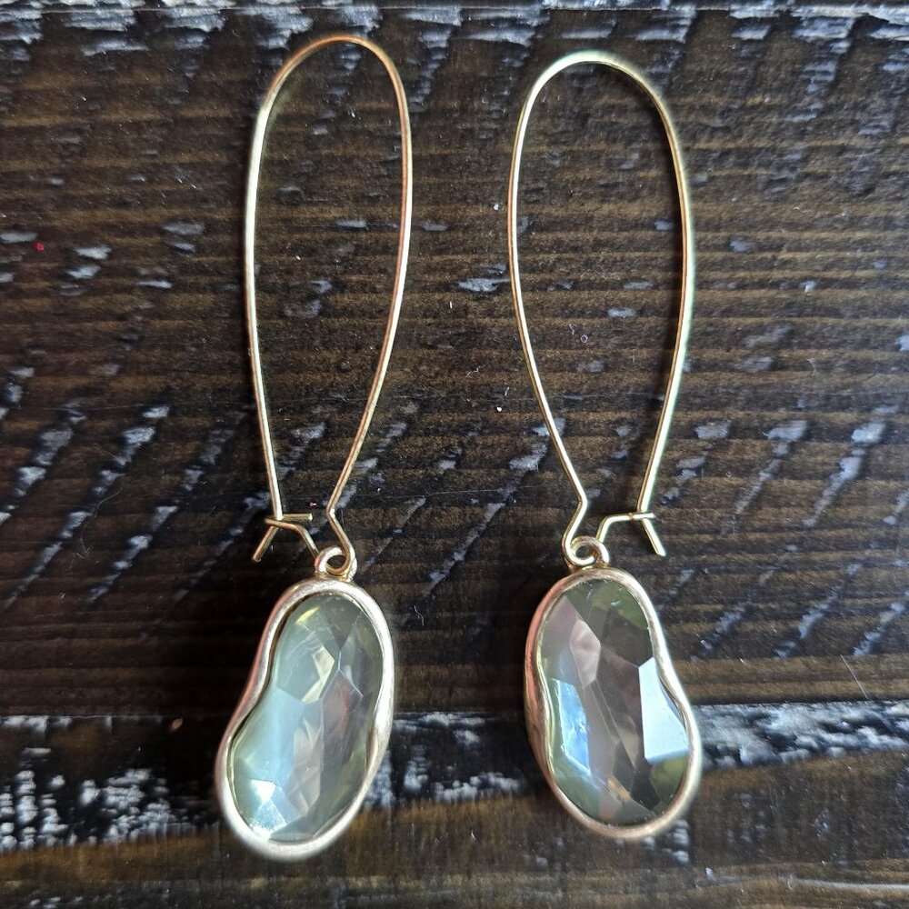 RIM SOHO Brass Dangle Earrings Designer Modern Sculptural Elegant Artsy Drop